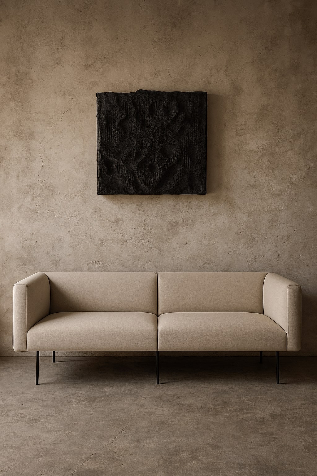 textured-wall-dark-grey-art-living-room